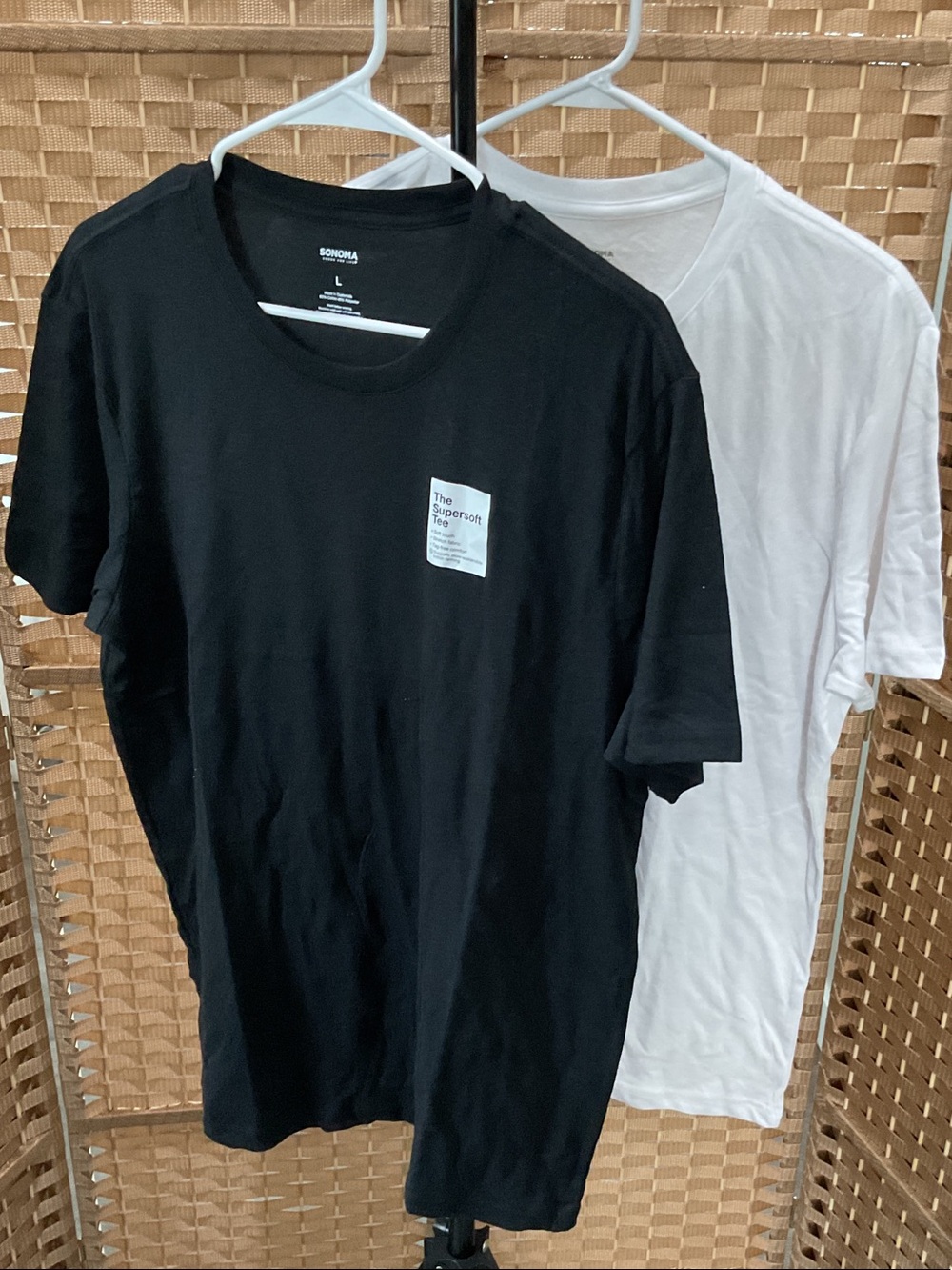 Sonoma Black & White Short Sleeve Crew Neck Tee Duo